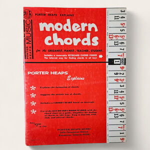 Vintage Porter Heaps Modern Chords Organ Piano Music Book w/ Chord Finder Rare